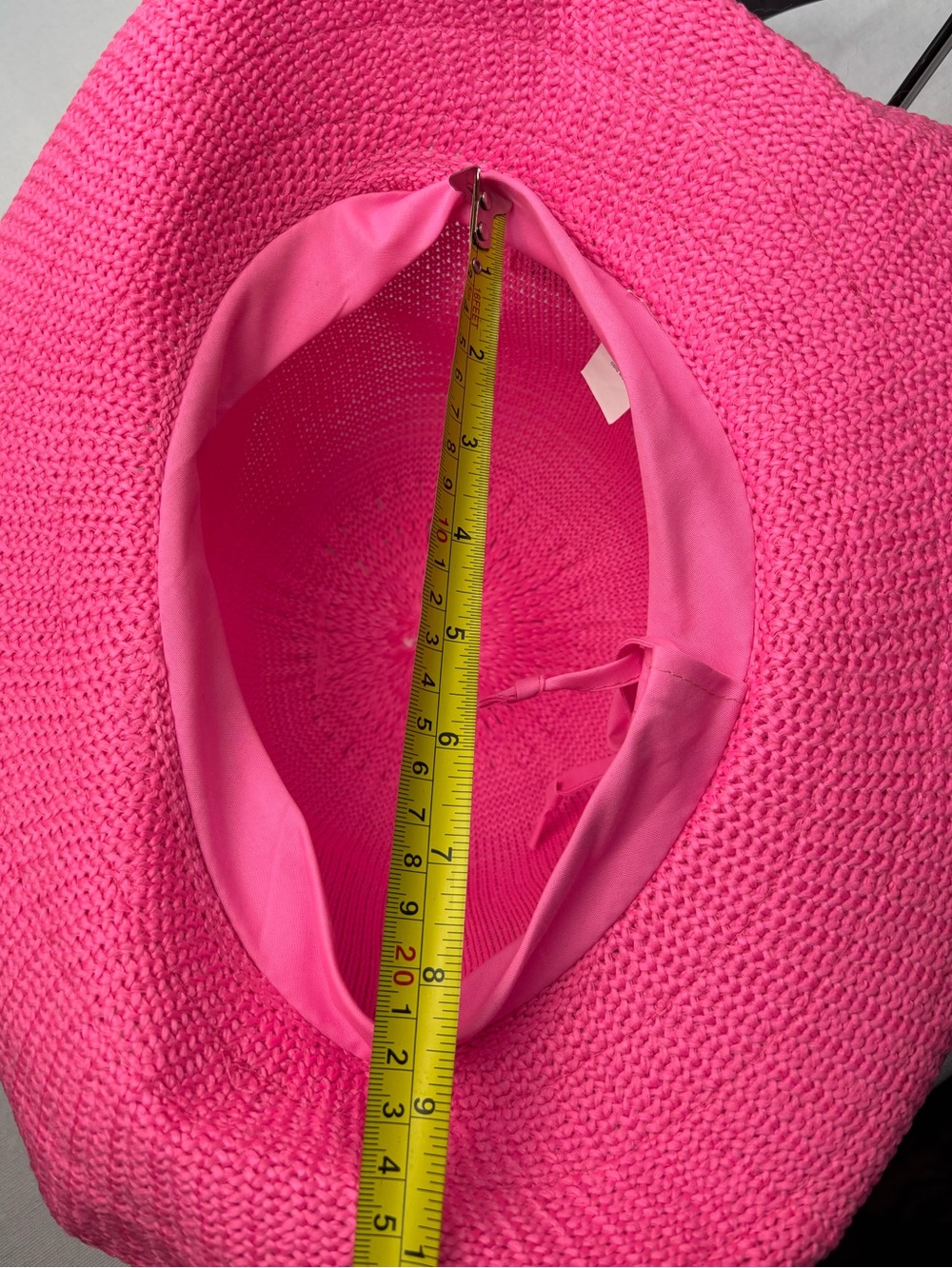 NEW Lulu B Hot Pink Sun Hat Woven Wide Brim Packable Pink - Picture 8 of 11